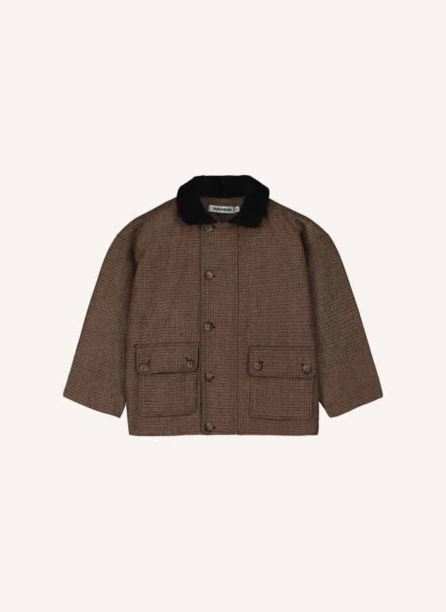 Veste Boutons Carreaux | Marron
