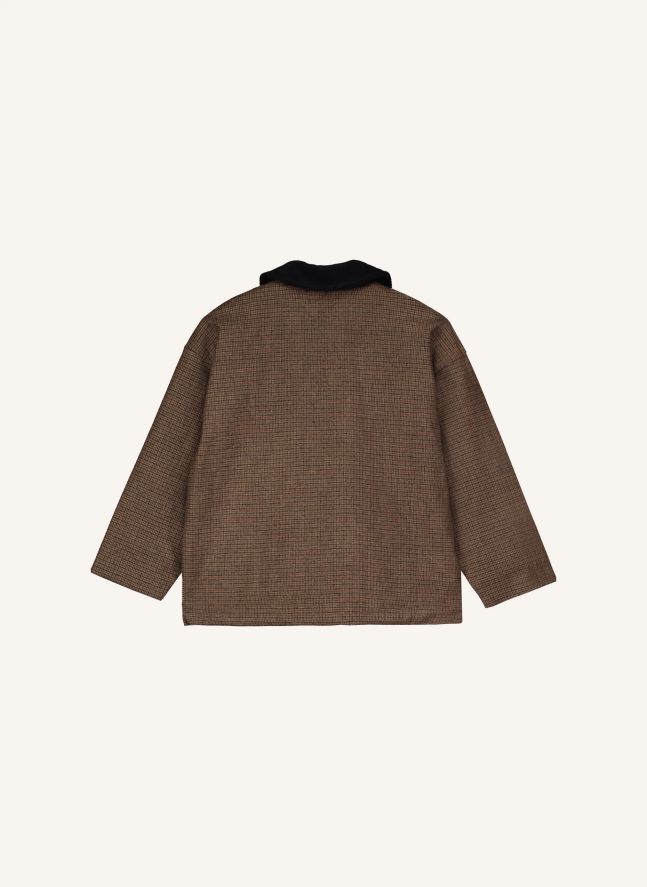 Veste Boutons Carreaux | Marron