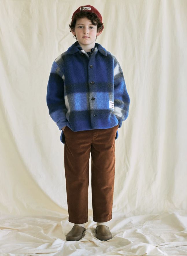 Veste Polaire Carreaux | Bleu