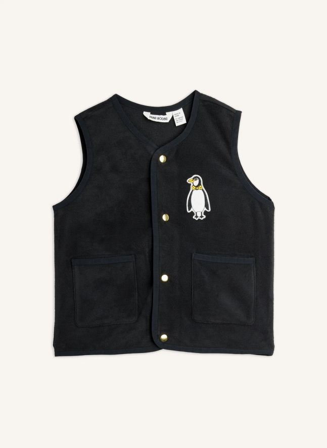 Gilet Sans Manches Pingouin Fibres Recyclées | Noir