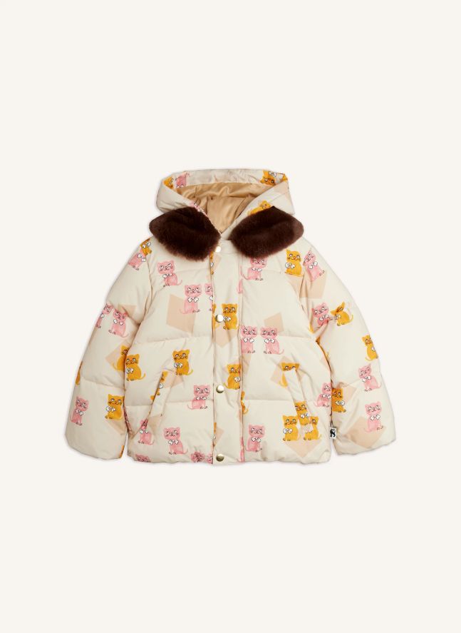 Chaqueta de plumón Kittens Fibras recicladas | Crudo
