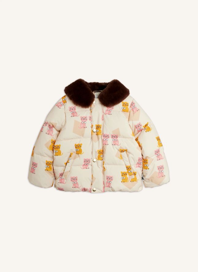 Chaqueta de plumón Kittens Fibras recicladas | Crudo