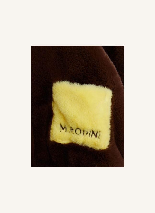 Veste Façon Fourrure Lapin Fibres Recyclées | Marron