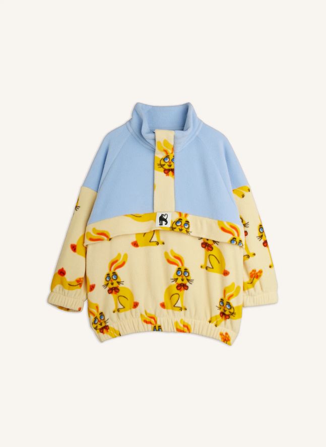Sweat Zippé Lapins Fibres Recyclées | Jaune