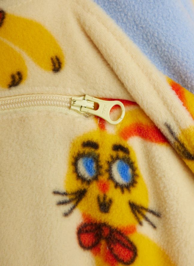 Sweat Zippé Lapins Fibres Recyclées | Jaune