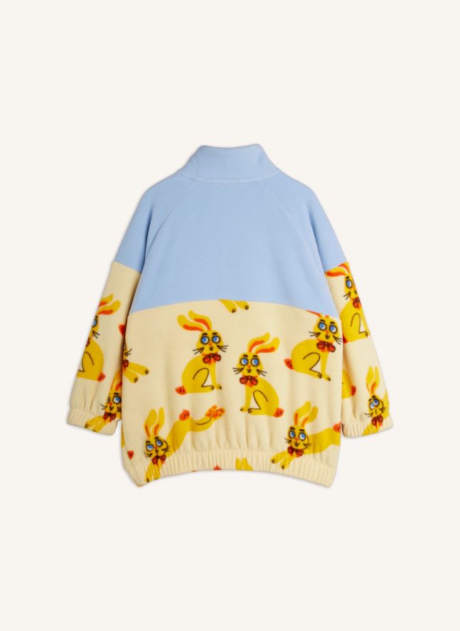 Sweat Zippé Lapins Fibres Recyclées | Jaune