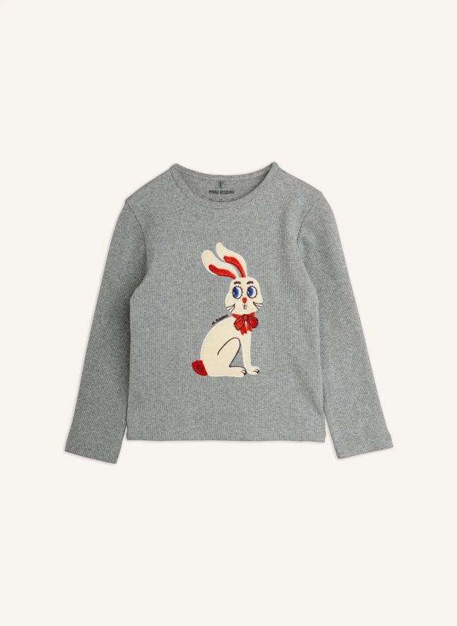 T-shirt Lapin Coton Bio | Gris chiné