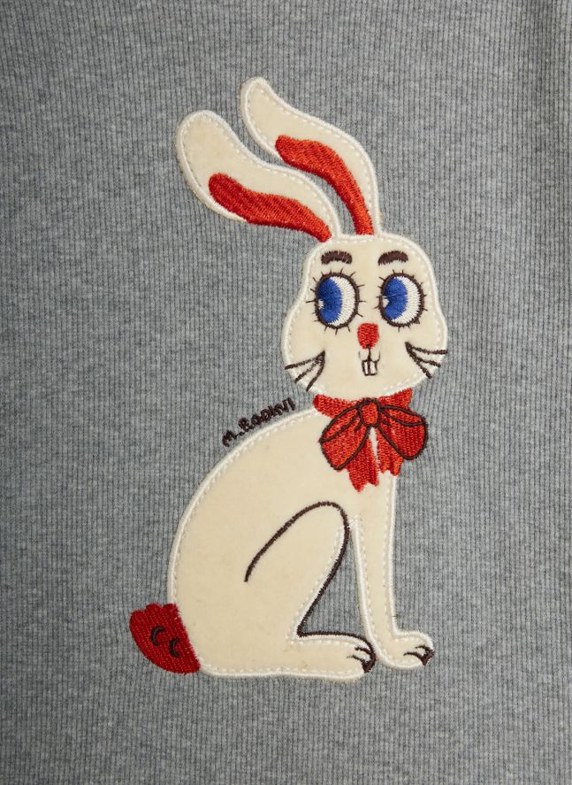 T-shirt Lapin Coton Bio | Gris chiné