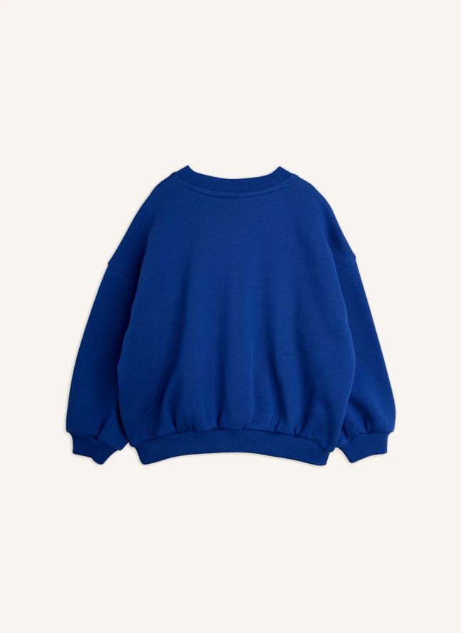 Sweat Col V Lapins Coton Bio | Bleu