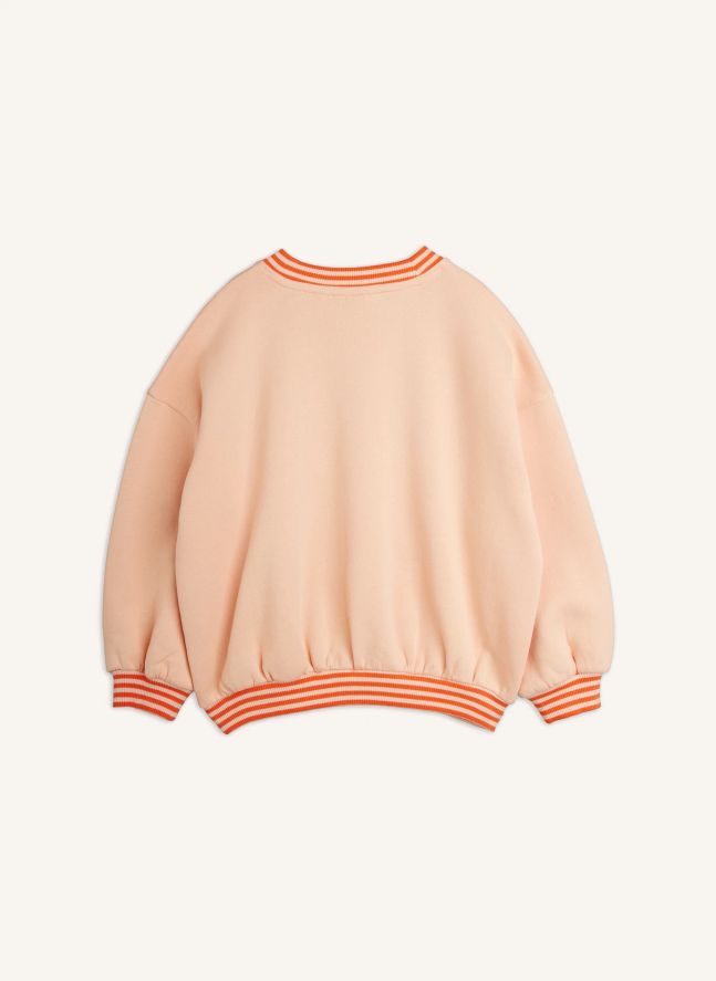 Sweat Col V Lapins Coton Bio | Rose