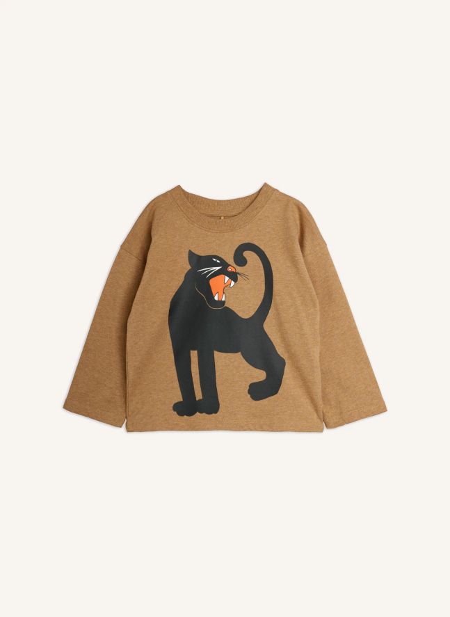 T-shirt Panthère Coton Bio | Marron