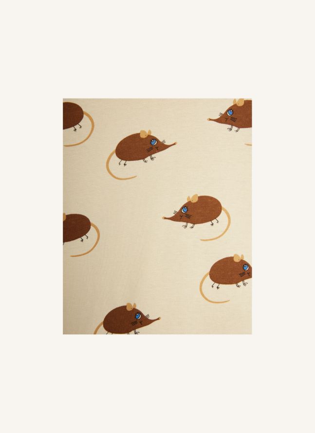 T-shirt Souris Coton Bio | Beige