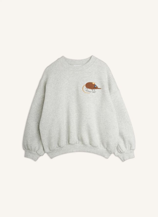 Sweat Souris Coton Bio | Gris chiné