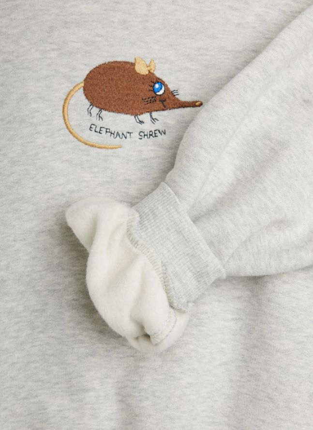 Sweat Souris Coton Bio | Gris chiné