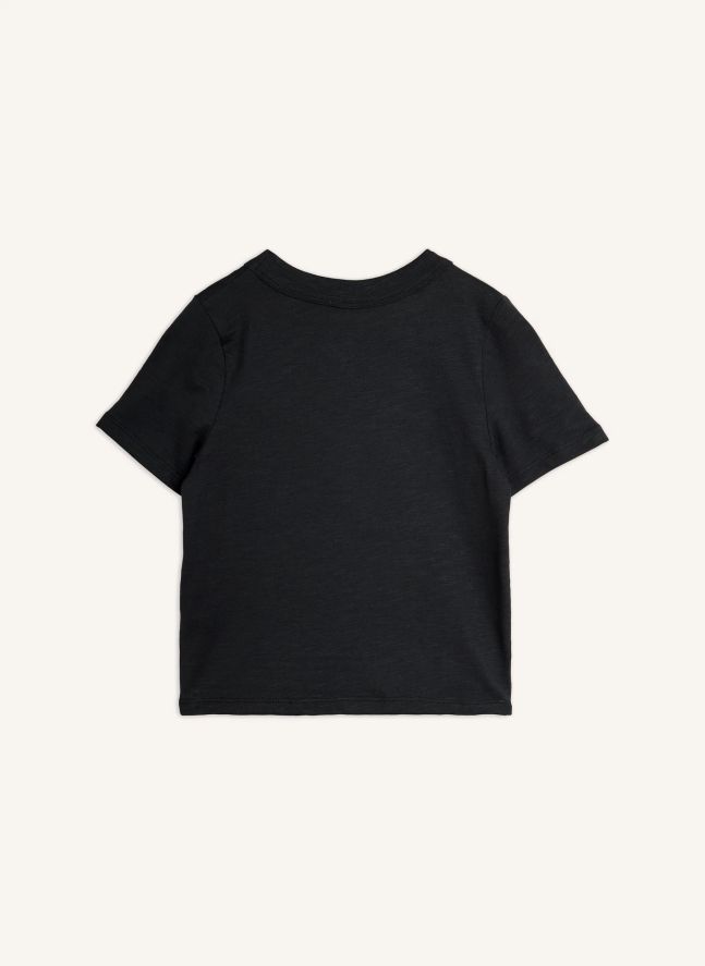 T-shirt Brodé Souris Coton Bio | Noir