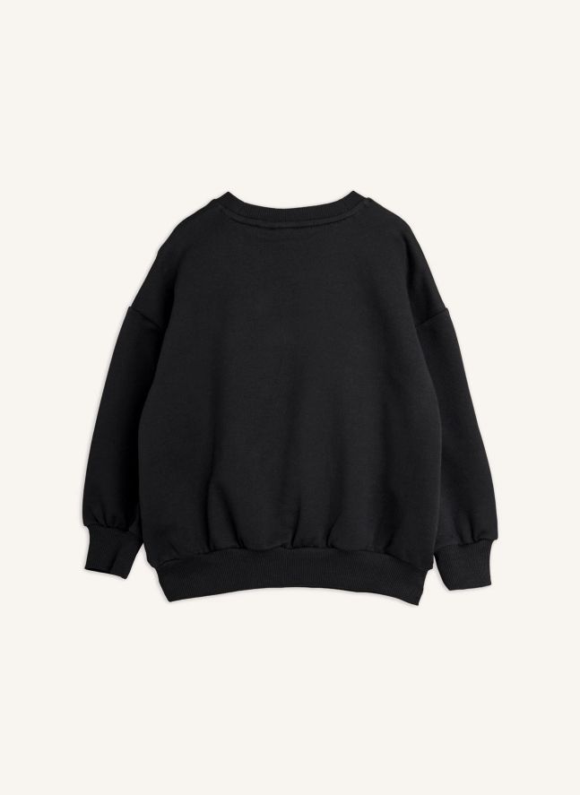 Sweat Souris Rayé Coton Bio | Noir