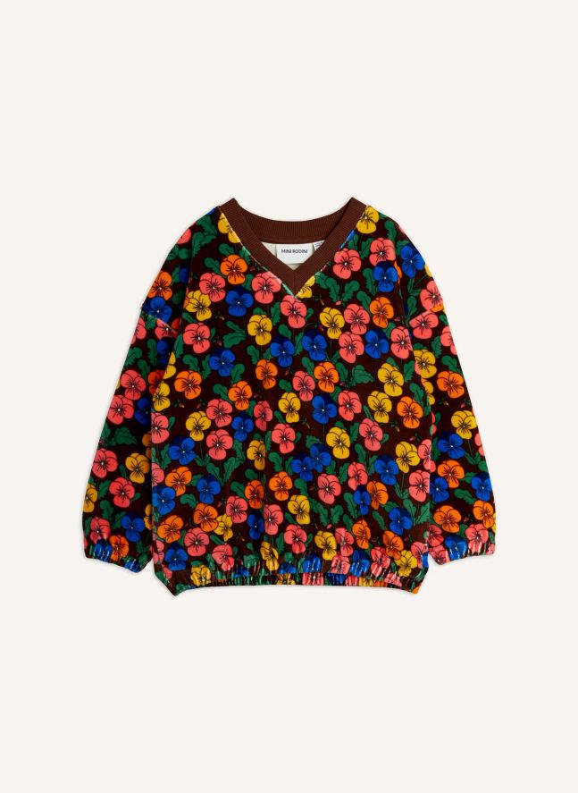 Sweat Fleuri Coton Bio | Noir