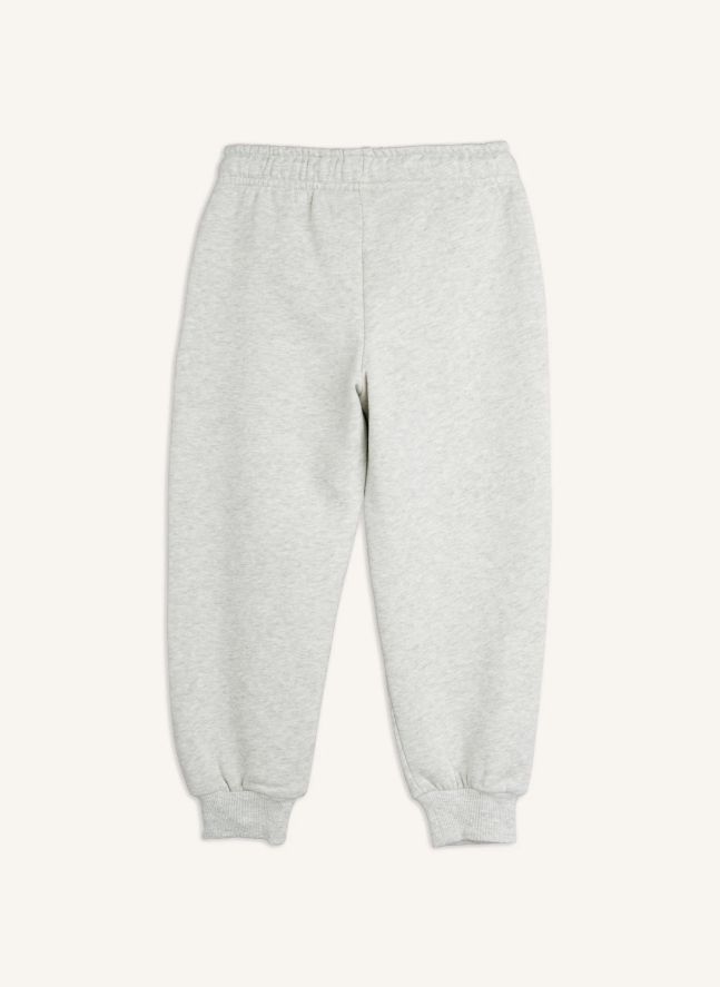 Jogger Brodé Souris Coton Bio | Gris chiné