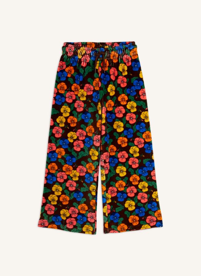 Pantalon Fleuri Coton Bio | Noir