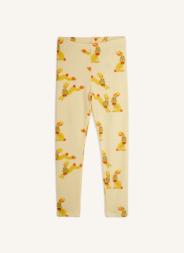 Legging Lapins Coton Bio | Jaune
