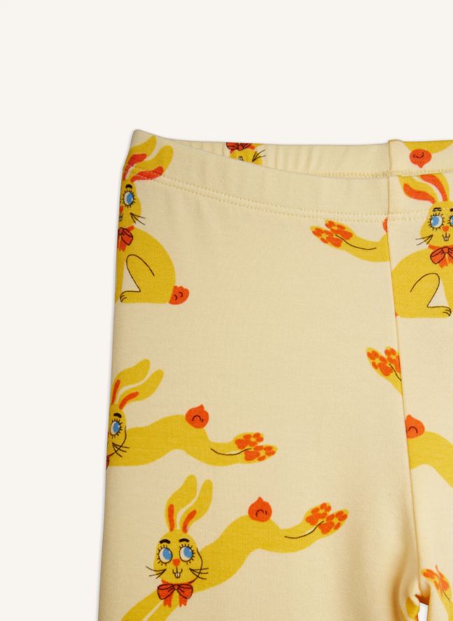Leggings de conejito de algodón ecológico | Amarillo