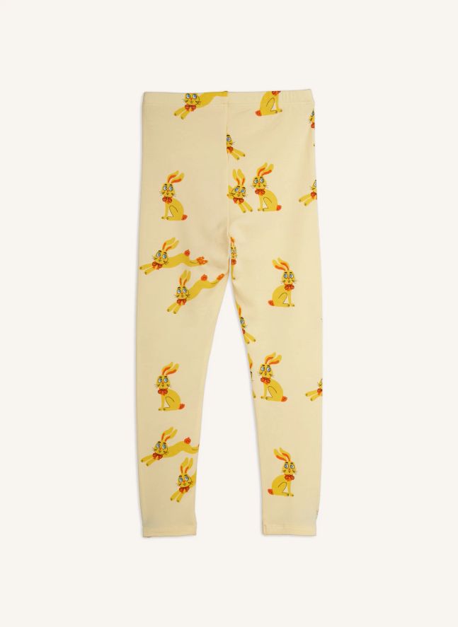 Leggings de conejito de algodón ecológico | Amarillo