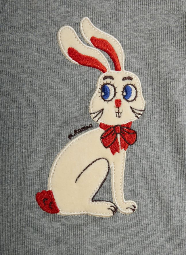 Body Lapin Coton Bio | Gris chiné