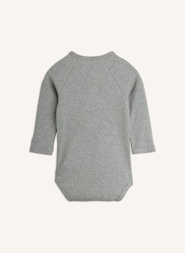 Body Lapin Coton Bio | Gris chiné