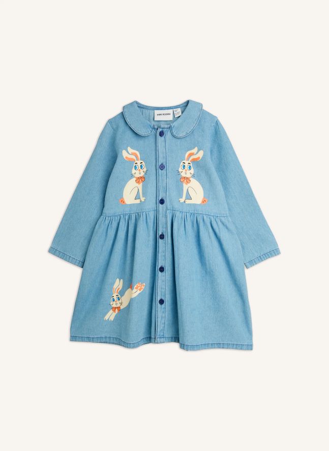 Robe Lapins Denim Coton Bio | Bleu