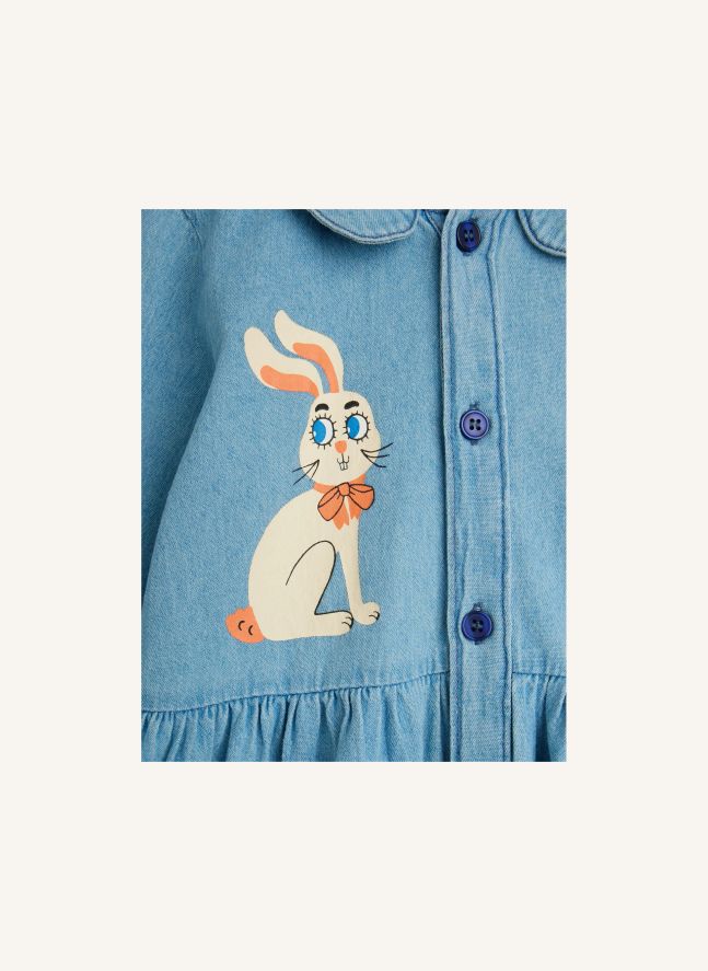 Robe Lapins Denim Coton Bio | Bleu