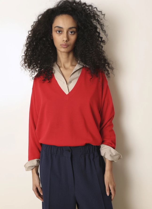 Pull Cuba Laine | Rouge