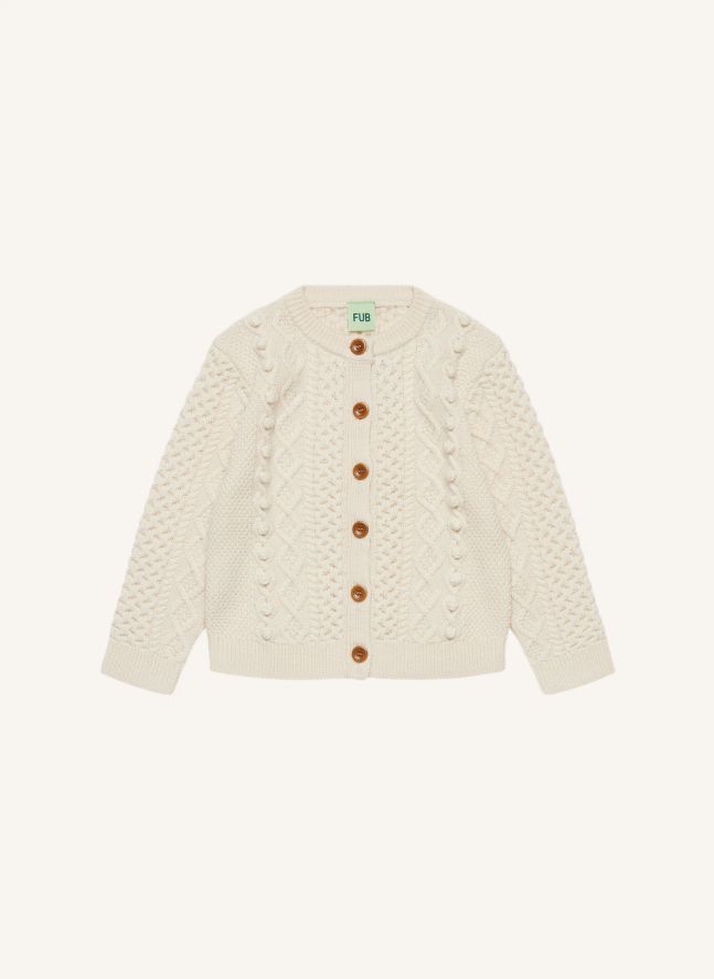 Gilet Aran Laine Mérinos | Ecru
