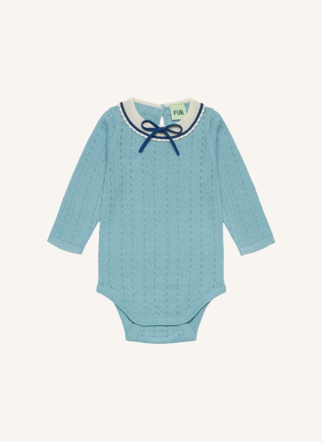 Body Nœud Laine Mérinos | Bleu