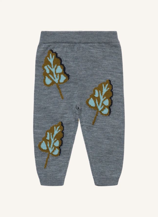 Pantalon Arbres Maille Fine Laine Mérinos | Gris