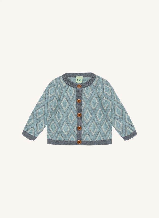 Gilet Harlekin Maille Fine Laine Mérinos | Bleu