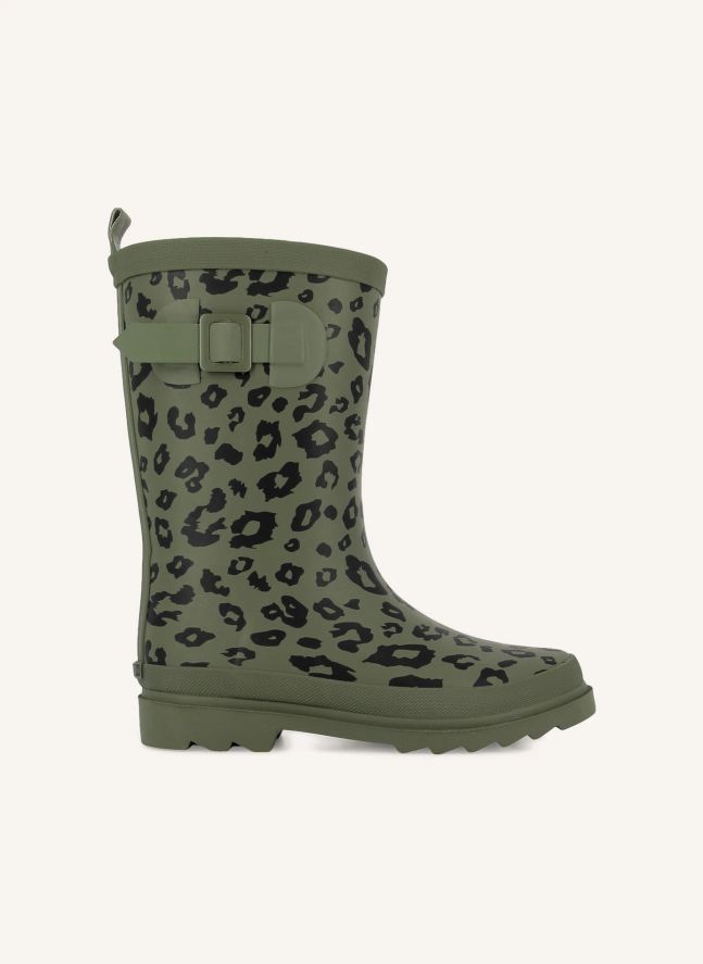 Picker Hi Leopard Rain Boots | Khaki