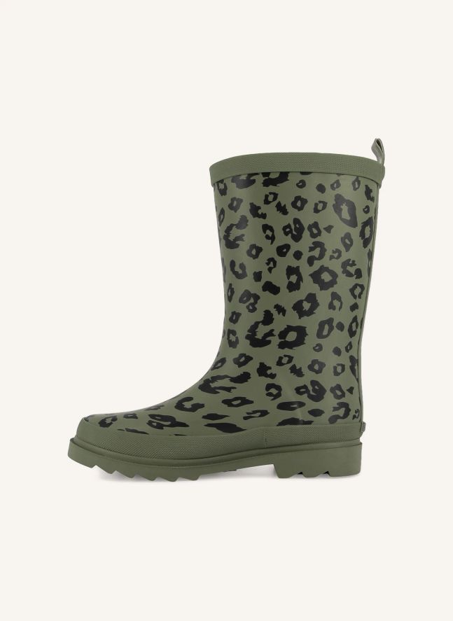 Picker Hi Leopard Rain Boots | Khaki