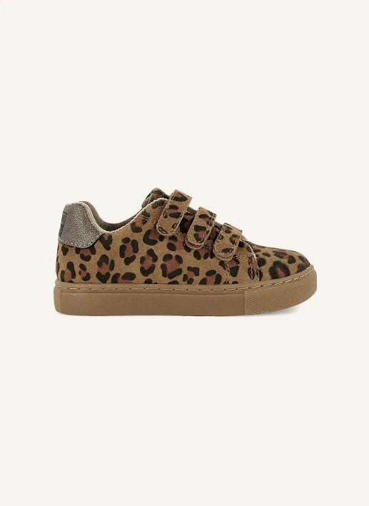 Basil Leopard-Print Velvet Sneakers | Brown