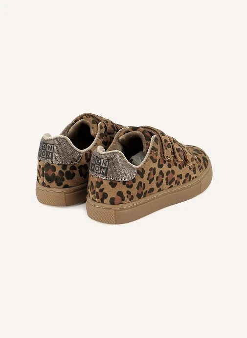 Basil Leopard-Print Velvet Sneakers | Brown