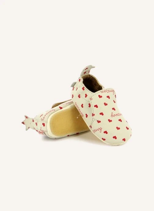 Doudou Star Hearts Slippers | White