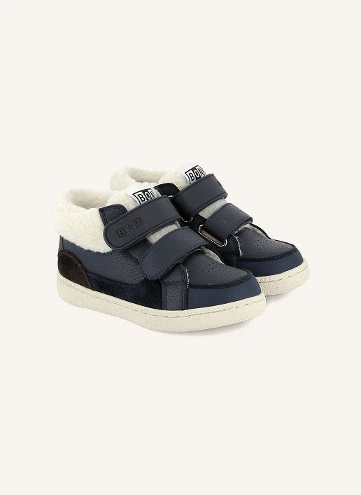 Kix Hi Lined Sneakers | Navy blue