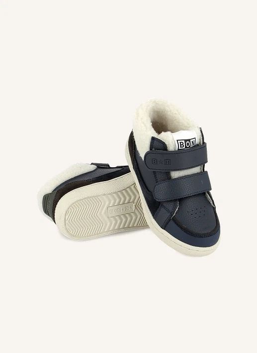 Kix Hi Lined Sneakers | Navy blue