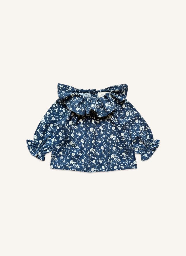 Blouse Lilie Fleurie | Bleu marine
