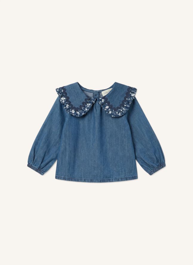 Blouse Sybillette Chambray | Bleu