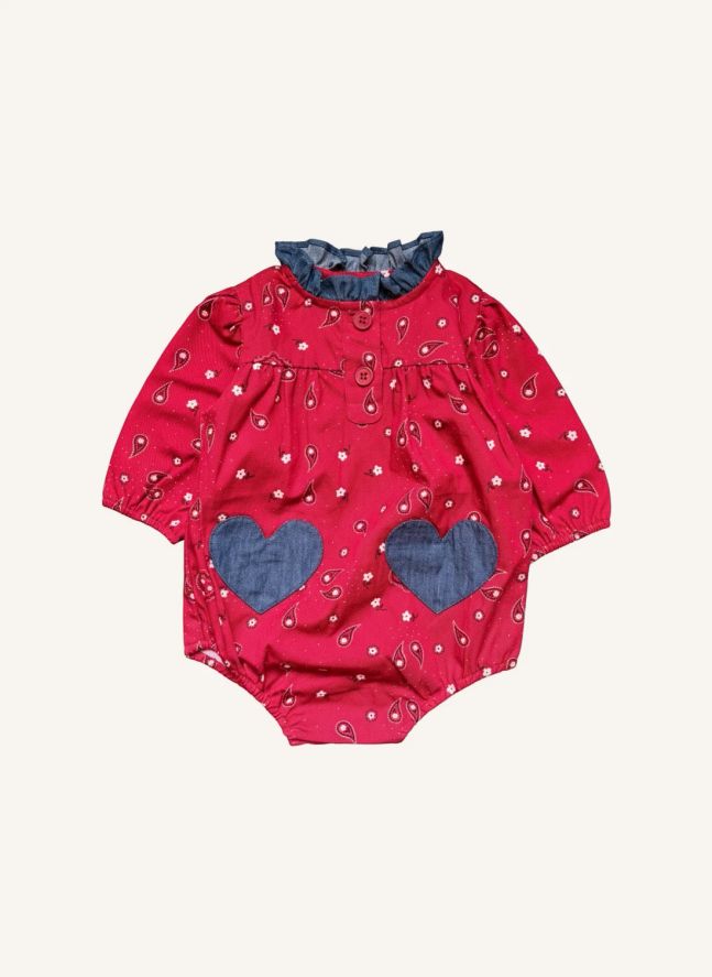 Barboteuse Sylvette Bandana | Rouge