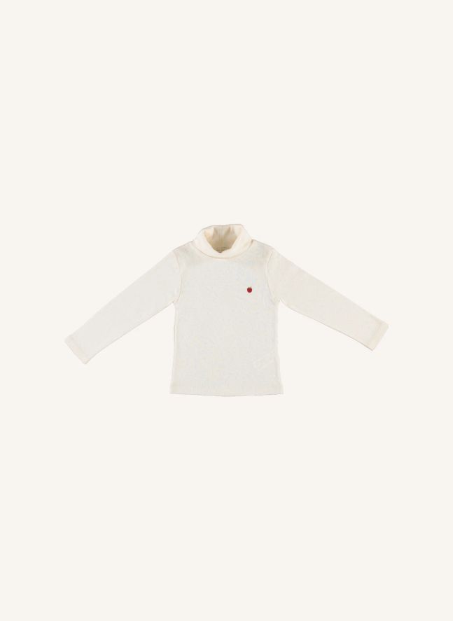 Col Roulé Pointelle Pomme Coton Bio | Ecru