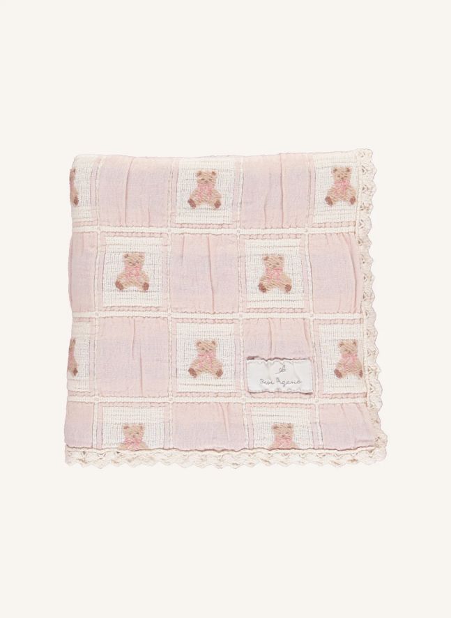 Organic Cotton Teddy Blanket | Pink