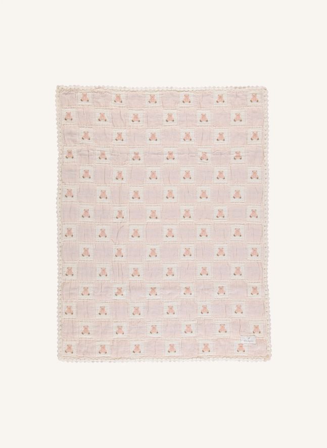 Organic Cotton Teddy Blanket | Pink