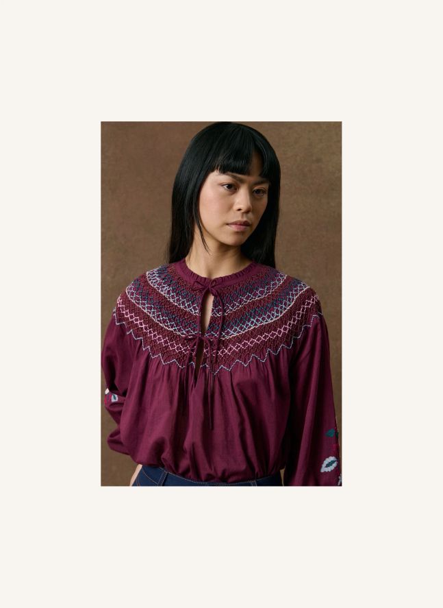 Blouse Pal Coton Bio | Bordeaux