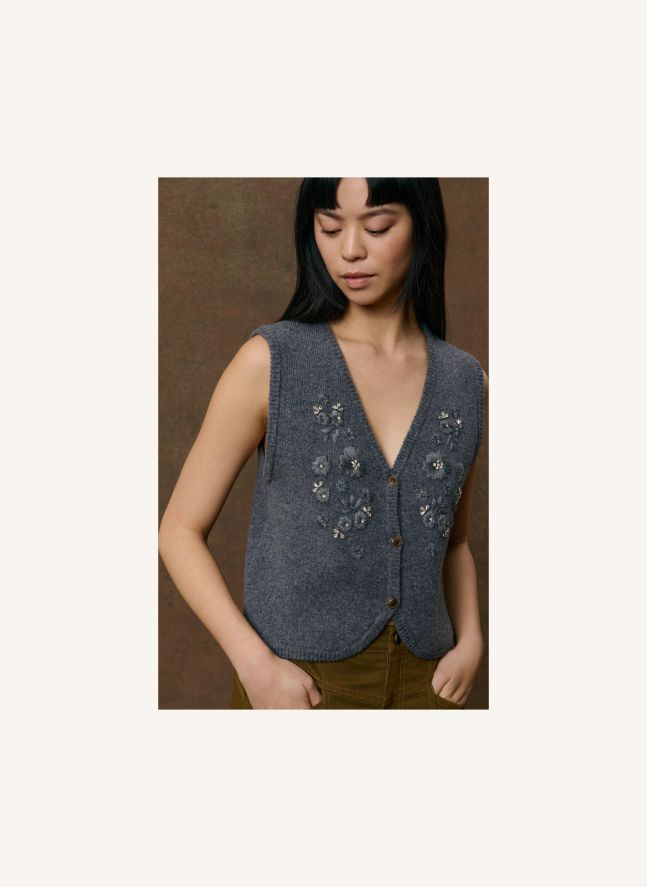 Cardigan Sayama Laine | Gris foncé